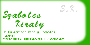 szabolcs kiraly business card