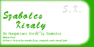 szabolcs kiraly business card